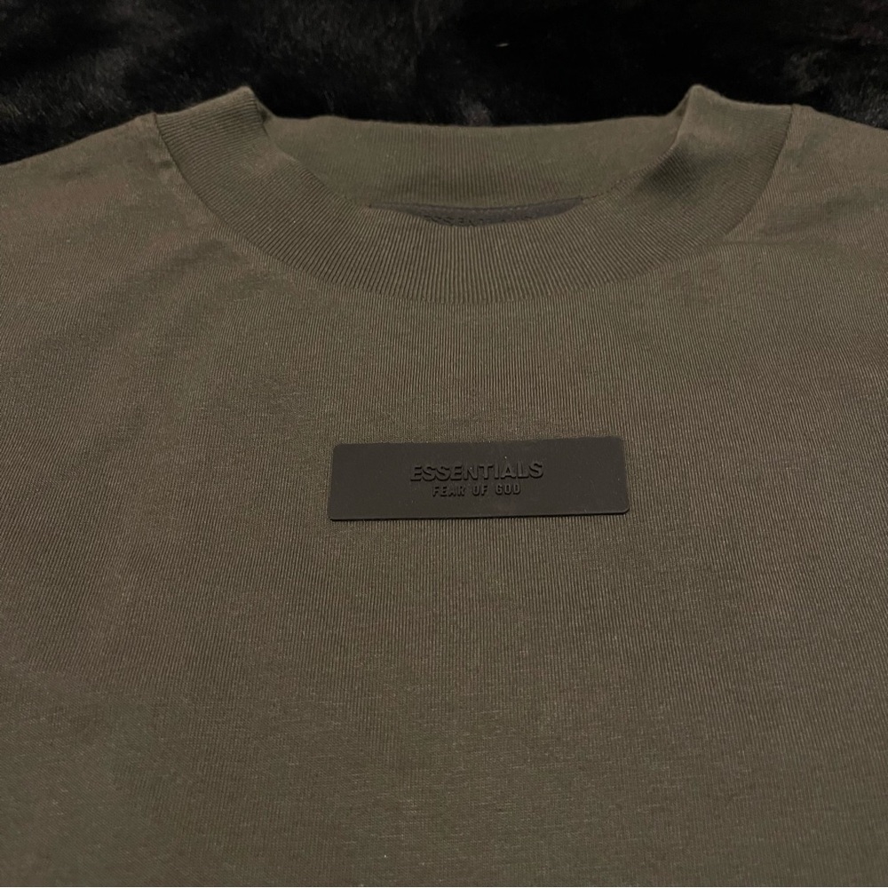 Essentials Dark Olive Men’s Oversized Tee